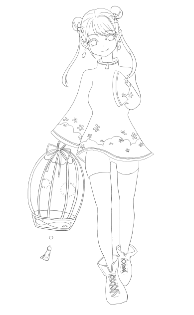 お散歩 いろぬり