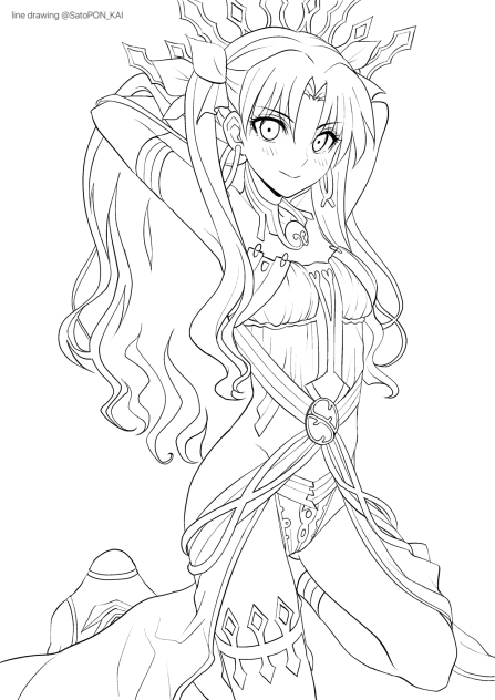 イシュタ凛 線画