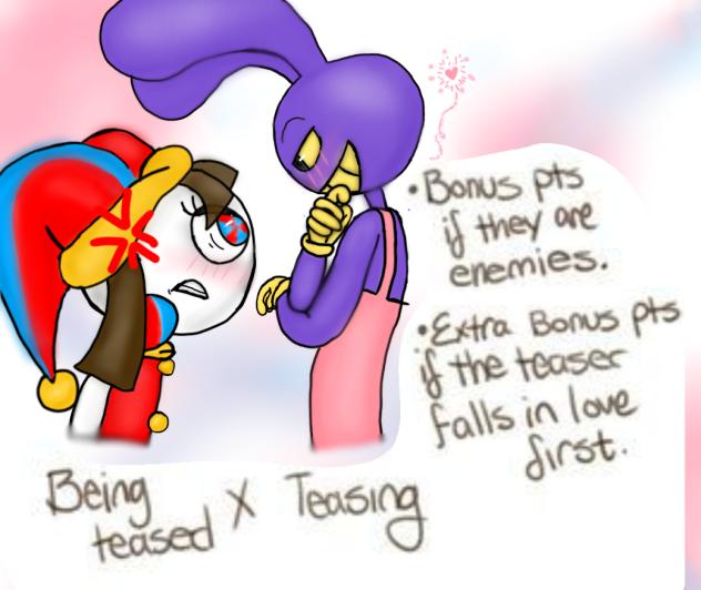 jax and pomni (teasing x being teased)