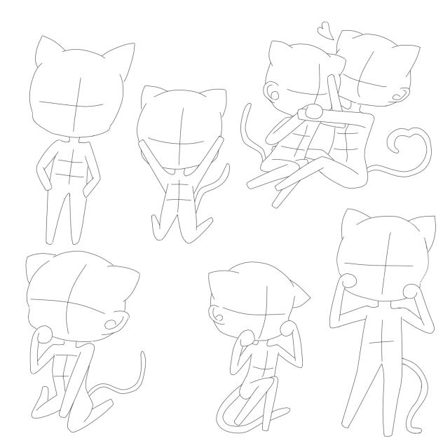 ケモ耳（猫）素材