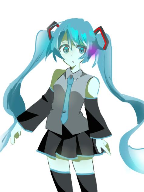 初音ミク　レイヤー1枚チャレンジ