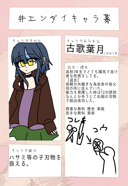 古歌葉月は刃物使い