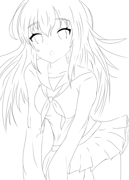 線画配布です(・∀・)