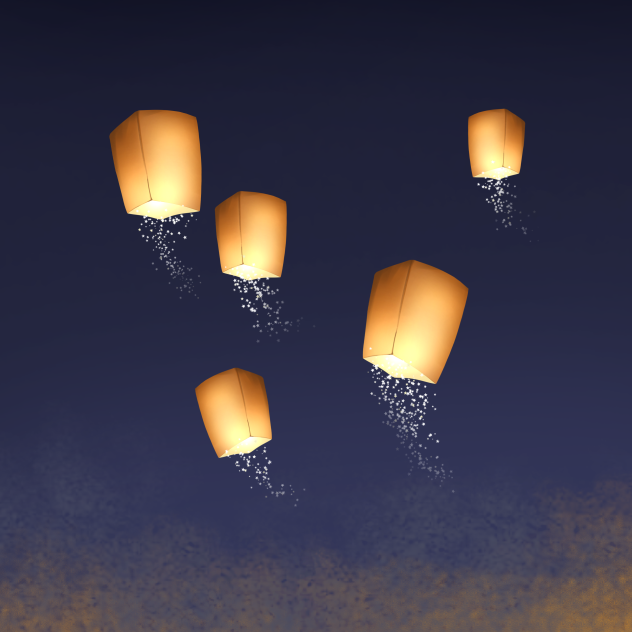 Wishing Lamps Background