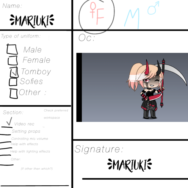 helping (assistance) form for lili