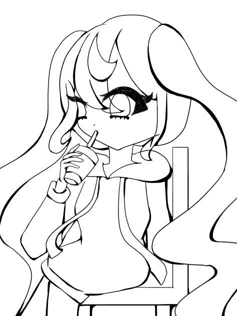 こうめちゃん　線画