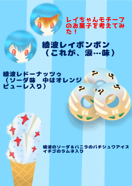 レイちゃんモチーフのお菓子達