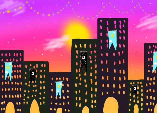 Sunset background - ibisPaint