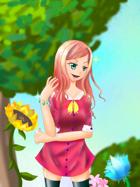 By the Flower Garden - ibisPaint