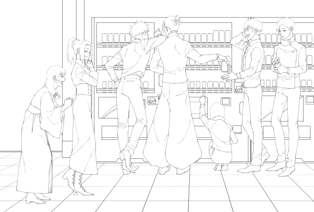 呪術廻戦 キャラ色々5 線画