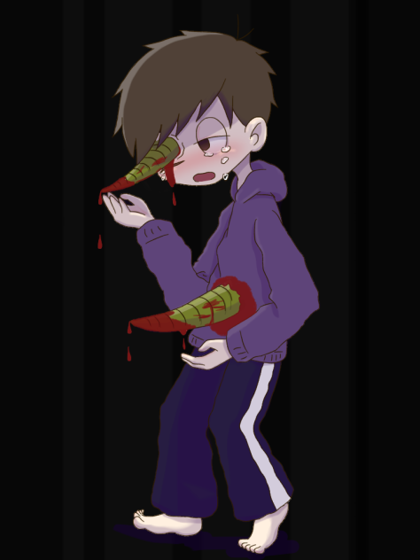 角が生えてきちゃった一松