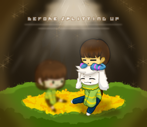 Chara,Asriel,and Frisk  (undertale)