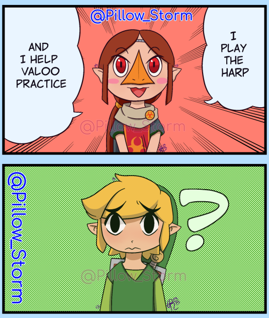 Link meets Medli - Wind Waker Manga