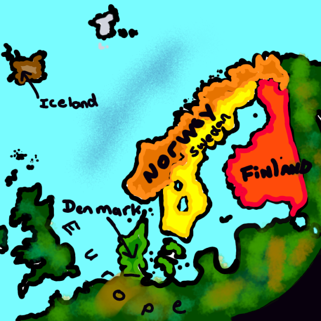 Scandinavian country. (SPEED ART)