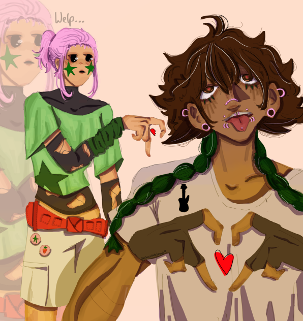 Strawberry guy with Leo