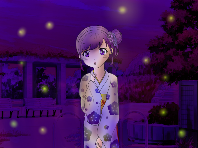 ゆきうさぎ様の線画を塗らせていただきました3