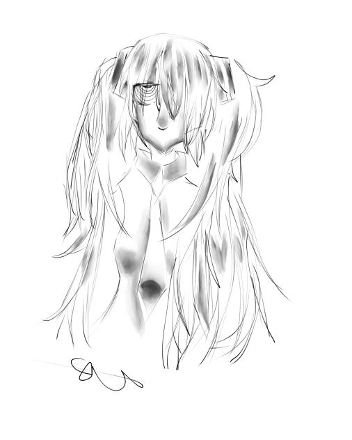 One Layer Miku Sketch
