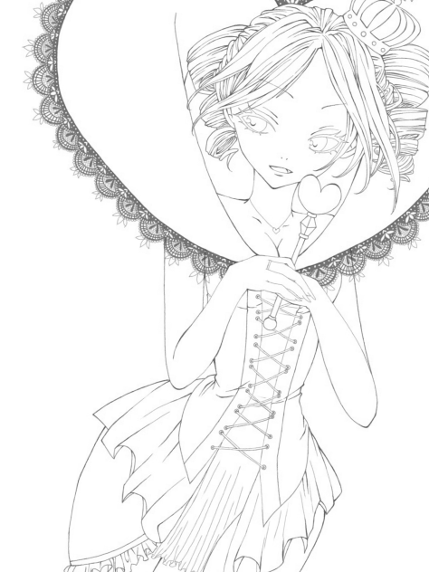 ハートの女王のみ 線画