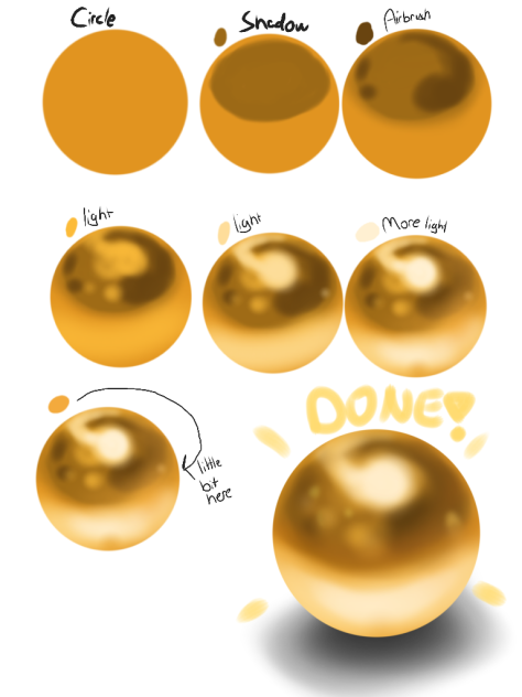 How to draw gold ball ☀︎