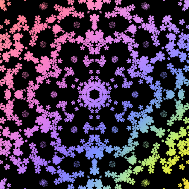 Rainbow flower circle 🌈🌺💕