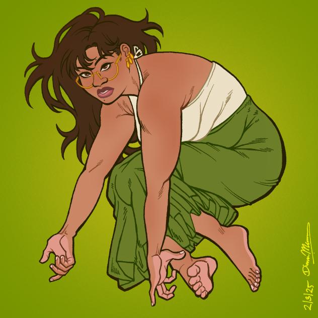 me in green!