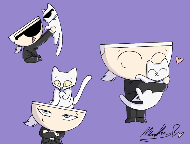 the KARL LAGERFELD logo with his cat!😸😎😸