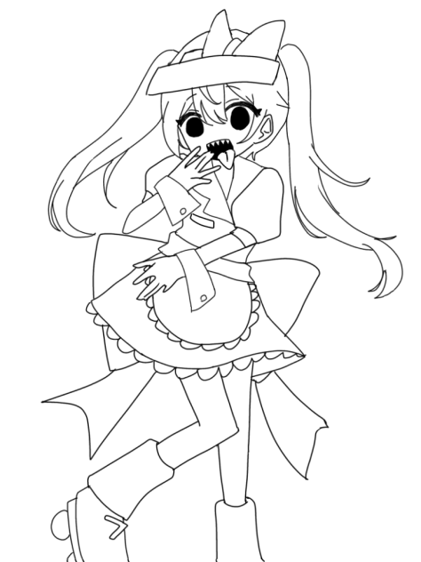 メズマライザーミクちゃん！　線画