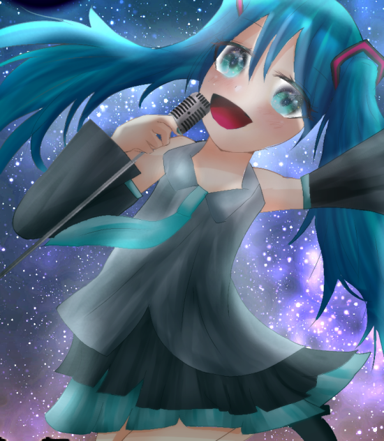 初音ミク／ﾟ(๑°口°๑)ﾟ＼