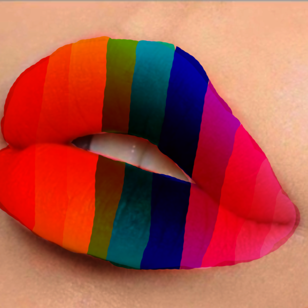 Радужные губы - ibisPaint