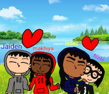 me and my friends kissing