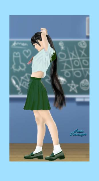 referência, garota na escola