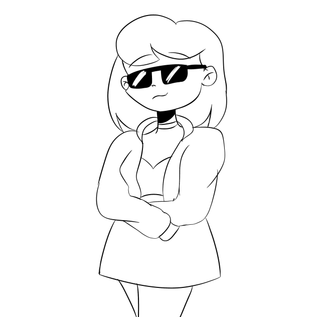 Abbis as a human lineart