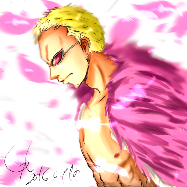 one piece fan art doflamingo full color