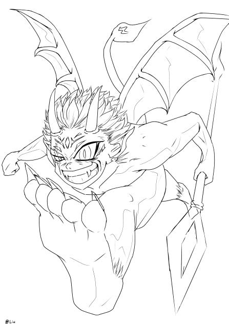 Devil（線画）