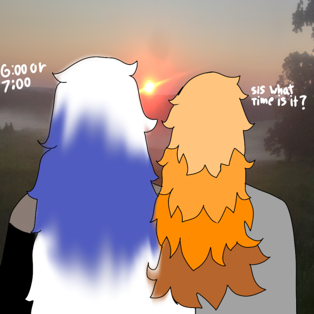 sunset with my ocs