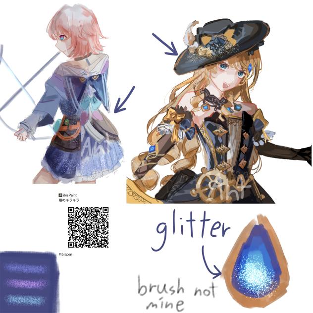 娜維婭 and march 7 (glitter brush)