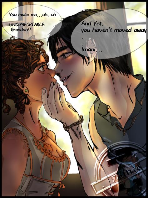 Brendan and Imani scene for comic