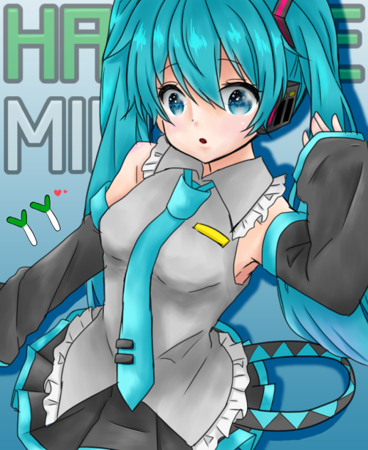 初音ミク  ぬりえ