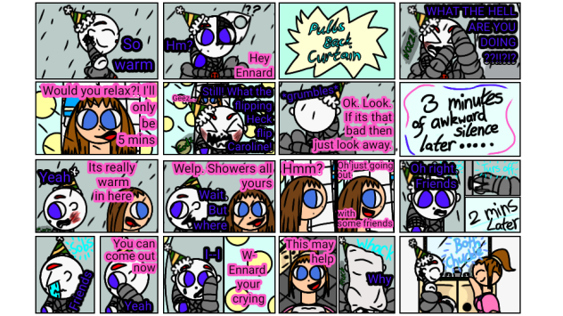 Showering emotions. FNaF fan made comic