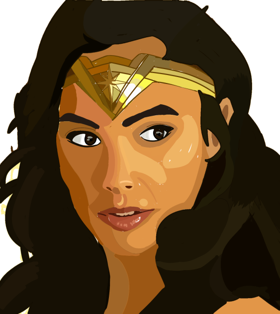 Wonder woman gal gadot vector art