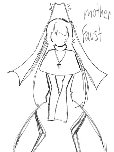 Mother Faust design sketch (OC)