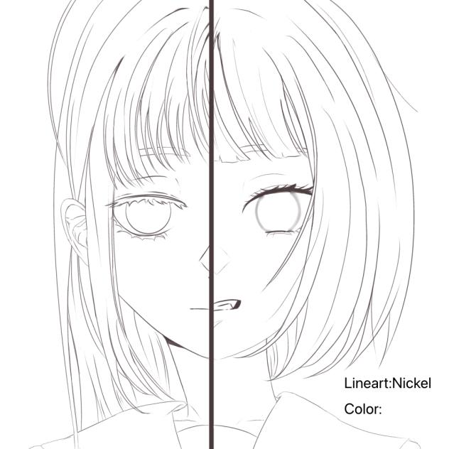 正面喧嘩 lineart