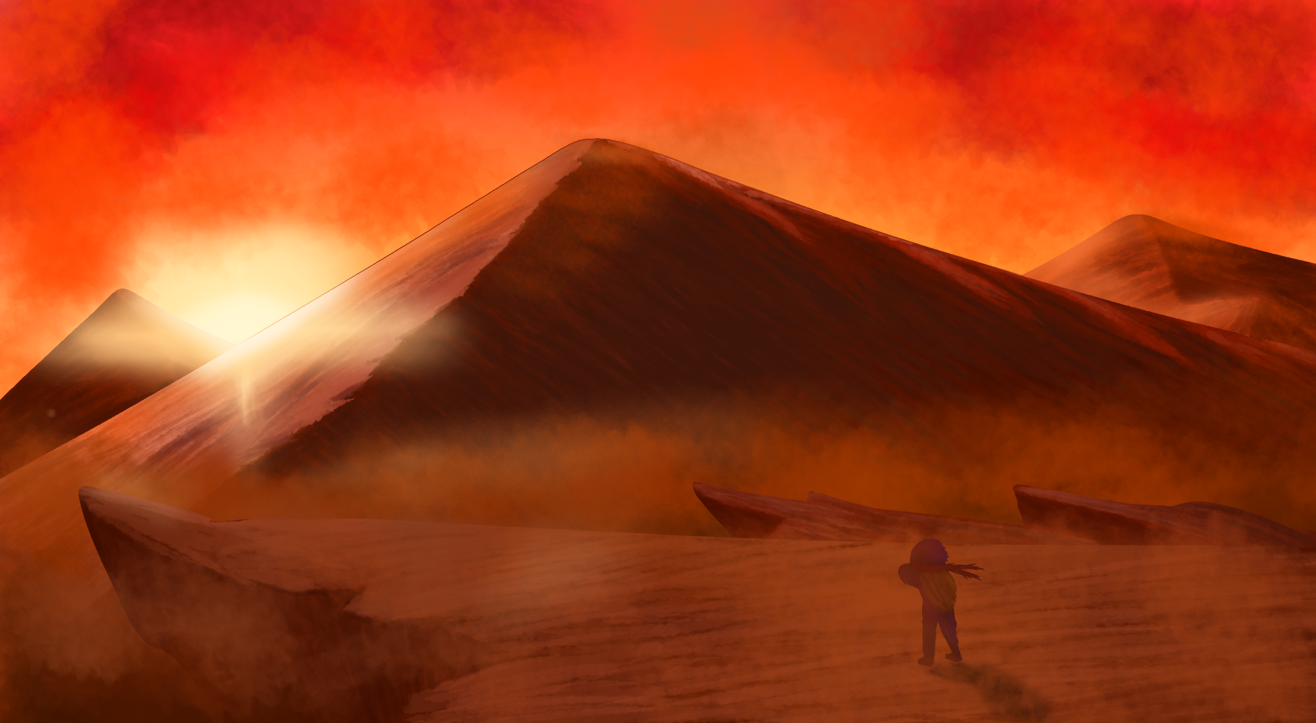 Sunset Mountains - ibisPaint