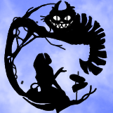 Alice And The Cheshire Cat Shilouette