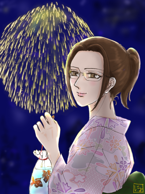 浴衣のハンジさん