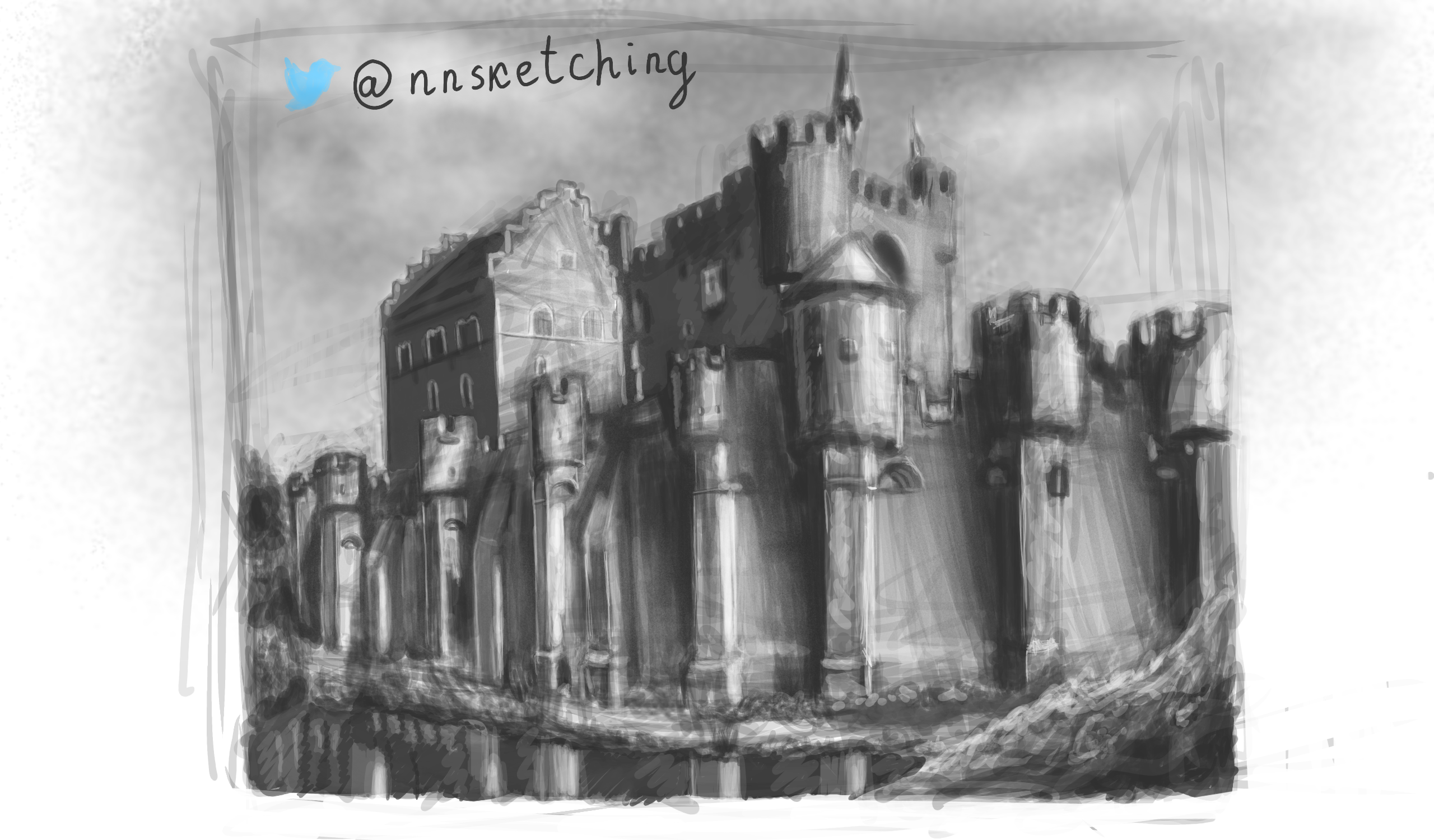 Castle sketching - ibisPaint