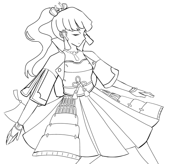 Ayaka lineart