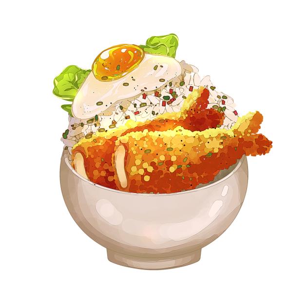 Fried Fish, rice and egg