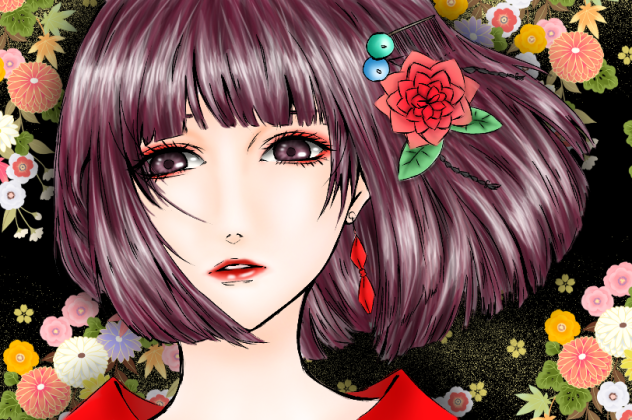 線画 お借りしました