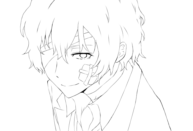 黒の時代 太宰治 線画 Ibispaint 黒の時代 太宰治 線画 Ibispaint